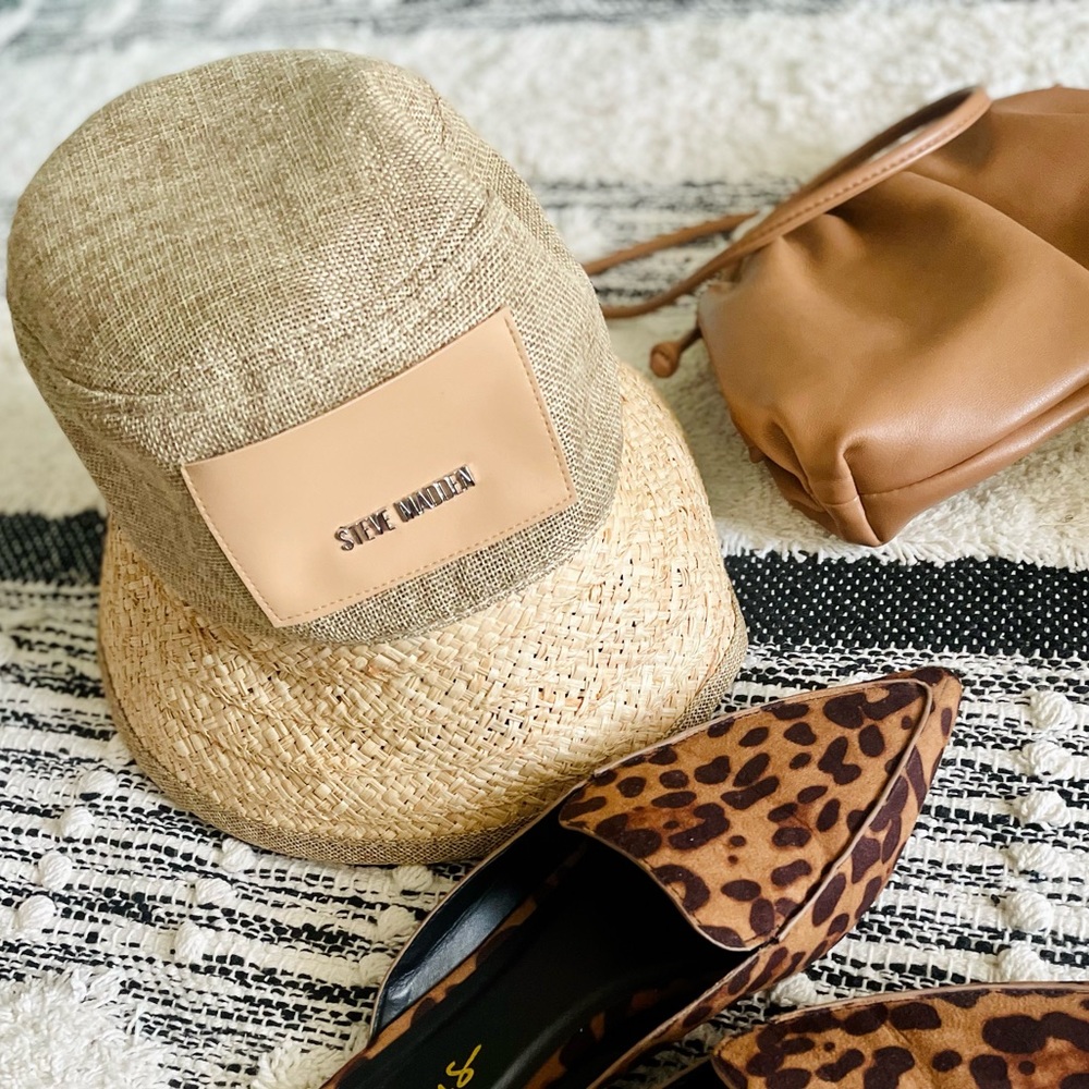 Steve Madden Two Time Neutral Bucket Hat